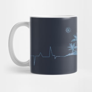 Surfer Surf Check Heartbeat Blue Mug